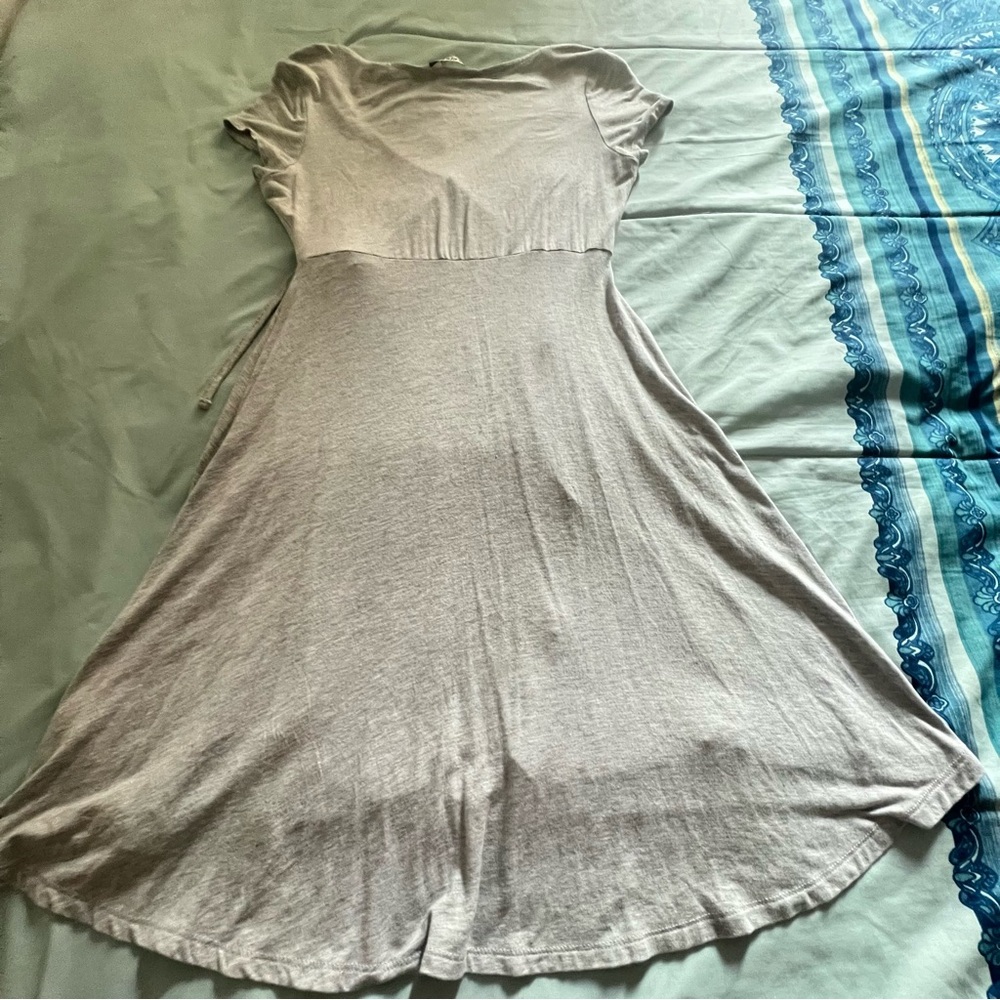 Brave Soul Light Gray High Low Wrap Dress - Picture 11 of 13
